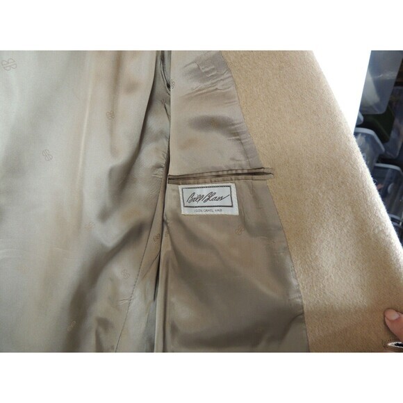 VTG Bill Blass 100% Camel Sport Coat Tan 2-Button Made in USA 42R (Measured) - Picture 7 of 16